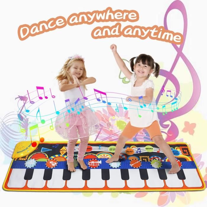 WuZhuangYuan Tapis de Danse Musical amélioré avec 6 Touches Lumineuses, 6 Modes de Jeu, Lecture de Musique Via téléphone, pour Enfants de 3 à 12 Ans WuZhuangYuan Tapis de Danse Musical amélioré avec 6 Touches Lumineuses, 6 Modes de Jeu, Lecture de Musique Via téléphone, pour Enfants de 3 à 12 Ans