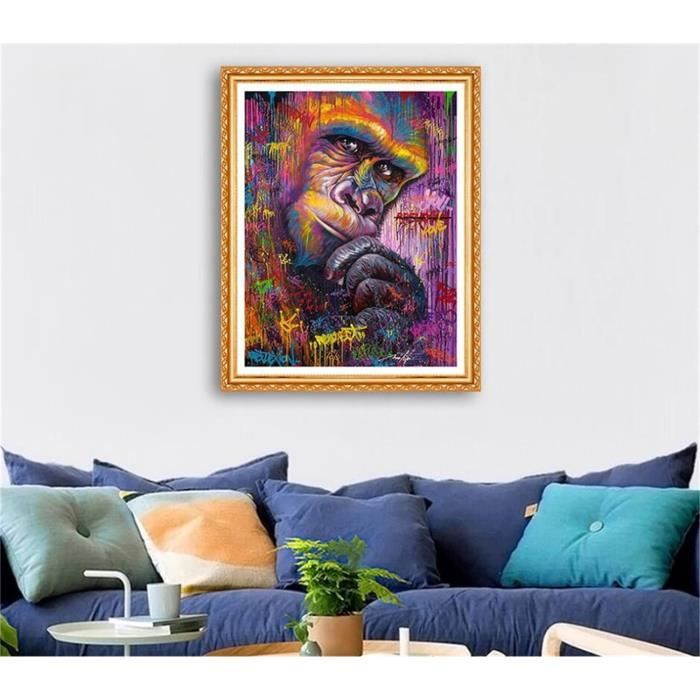 Peinture Diamant 5D Kit Complet 50x60 Cm – DIY Diamond Painting Adulte Enfant, Strass Cristal Broderie Murale, Toile HD + Diamants Extra