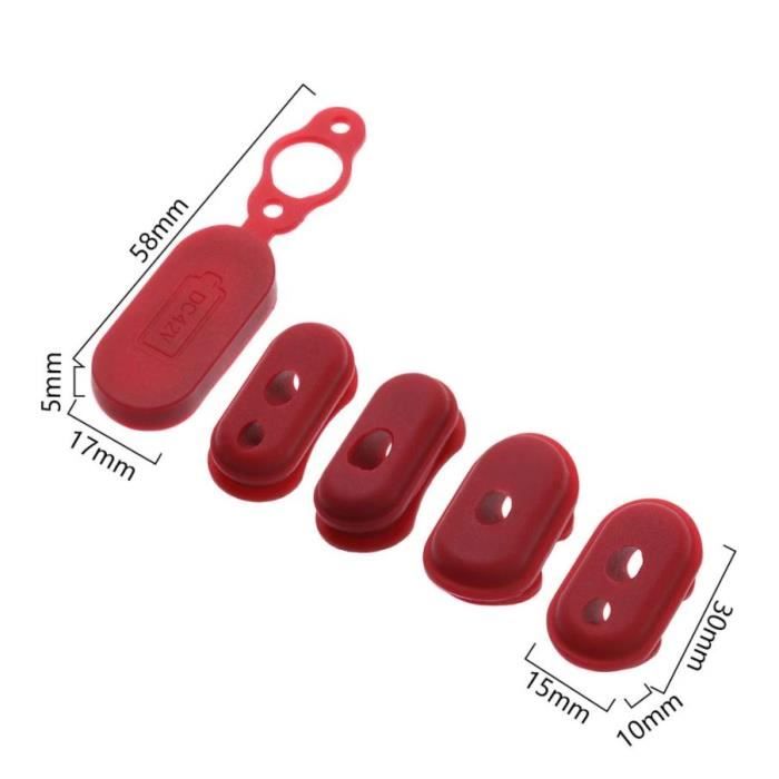 Cache En Caoutchouc Pour Port De Charge Xiaomi M365 – Rouge Vif, Protection