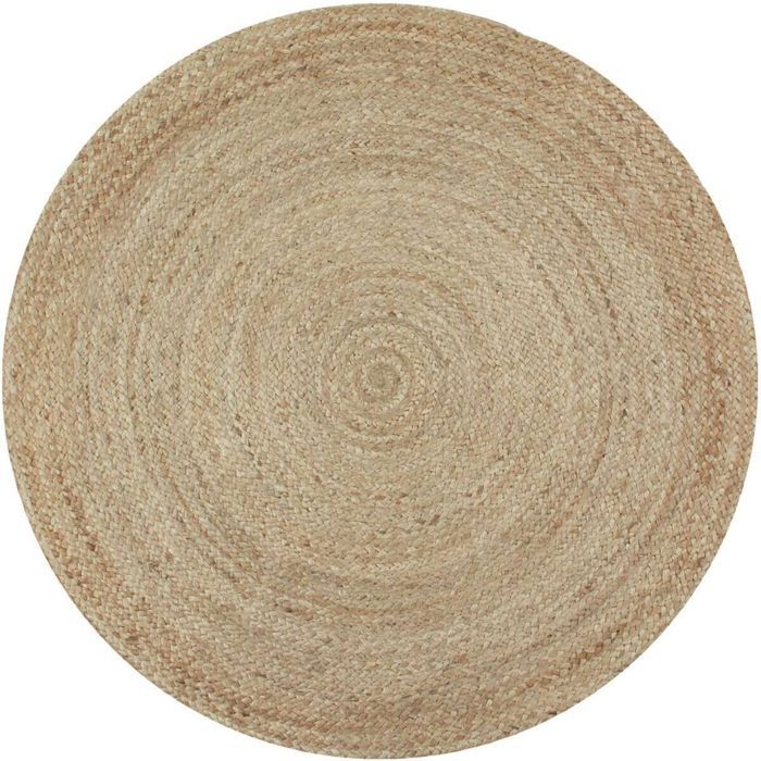 Tapis Mandala SIGNES GRIMALT 90 Cm - Naturel Beige En Jute Et Coton