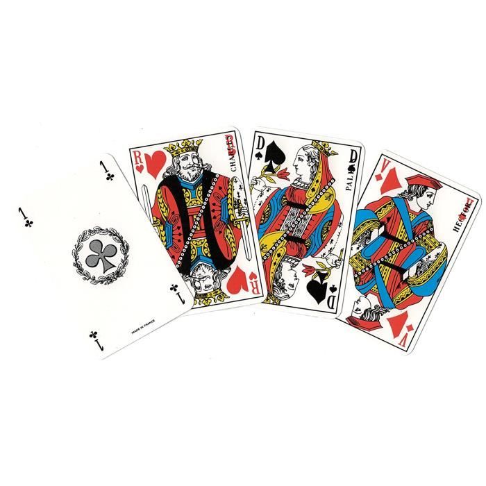 Lot De 2 Jeux De 54 Cartes France-Carte - Style Gauloise Bleue/Rouge - Pour Poker, Belote, Rami