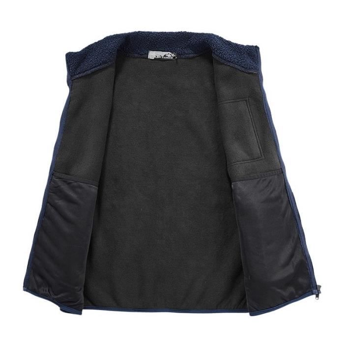 Gilet Sans Manches En Polaire Pour Homme Buba Toys - Col Montant Coupe-Vent - Doublure Coton - Léger Et Chaud - Pour Automne/Hiver - 3