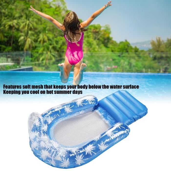 Piscine Fauteuil Gonflable, Fauteuil Inclinable Semi immergé Filet Matelas Gonflable, Fauteuil Gonflable Piscine, Matelas Piscine - Jeux - Jouets
