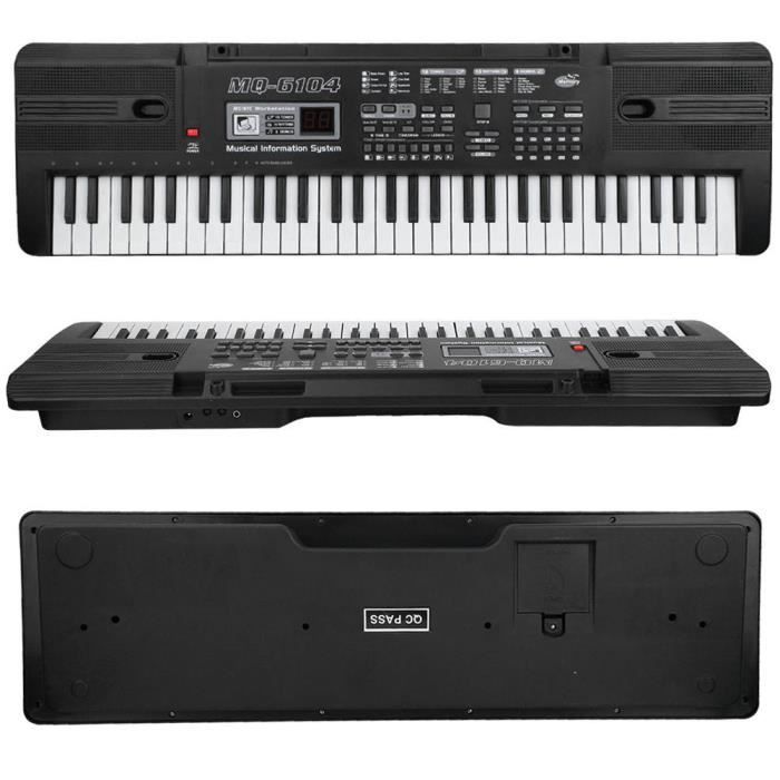Clavier Électronique 61 Touches Piano Numérique Portable Pour Enfants Débutants Avec Microphone - 16 Timbres, 8 Percussions, 10 Rythmes