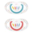 BEBE CONFORT Sucette Natural Physio 18-36 mois x2 - Silicone - Bleu & Rouge Indians-2