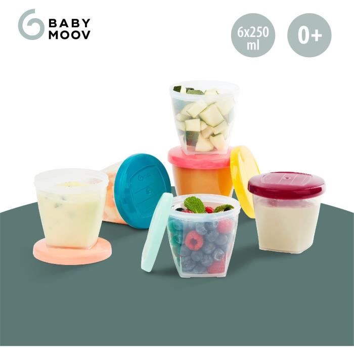 Babymoov - Lot de 6 boîtes pour repas bébé 250 ml