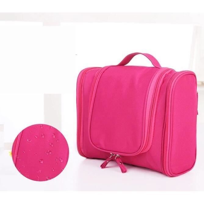Trousse De Toilette Femme Dizdvizd - Sac Pliable Avec Crochet - Imperméable - Format Voyage