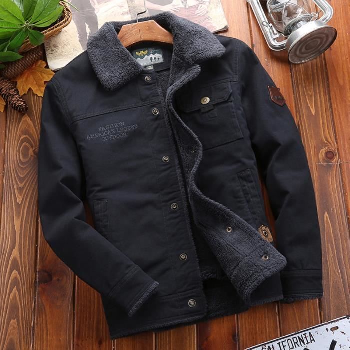 Veste militaire hommes de haute qualite grande taille M 4XL hommes automne decontracte coton veste et manteau Kaki Cdiscount Pret a Porter