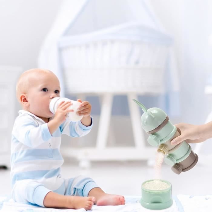 Doseur De Lait En Poudre Vicloon 4 Compartiments Portable - Boîte Empilable Pour Bébé Et Collations