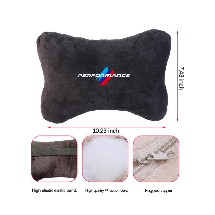 2 Coussins De Nuque Pour Appuie-Tête De Voiture - Style "Performance" - Noir - Ergonomique, Confort Long Trajet