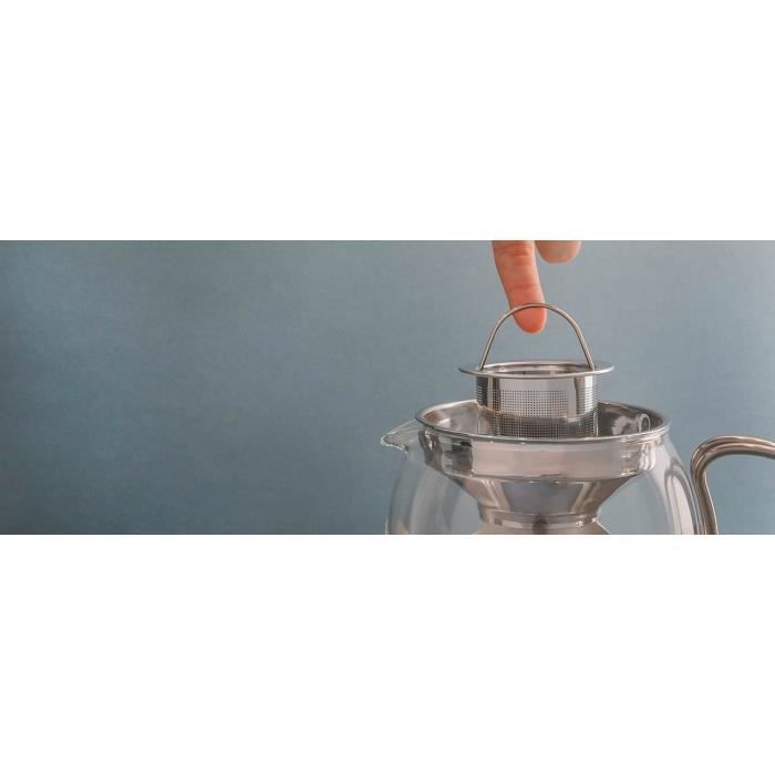 Acheter Théière avec infuseur en verre épais, théière résistante à la  chaleur, filtrage à un bouton, bouilloire de séparation du thé, cafetière à  thé