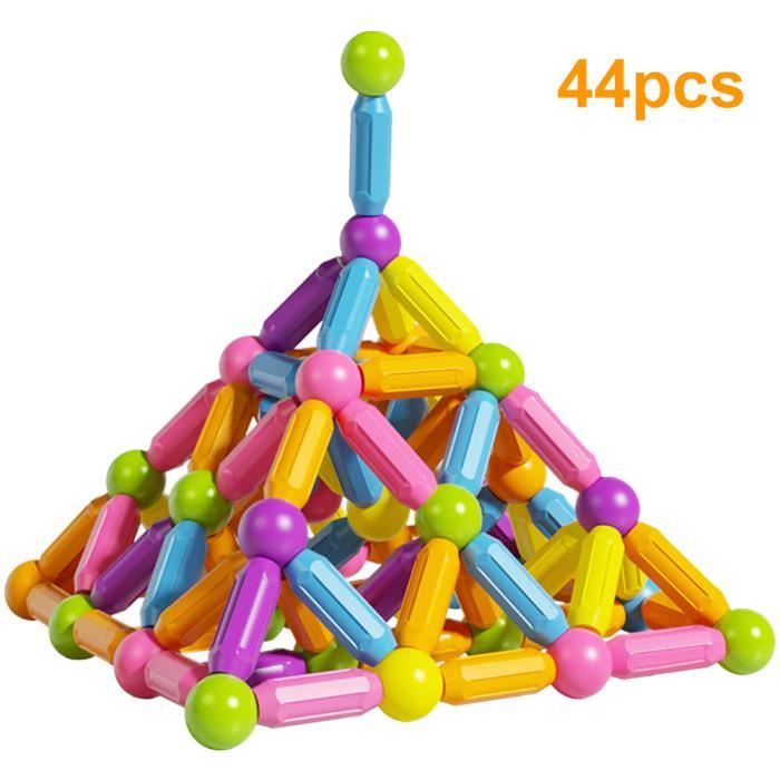Blocs De Construction Magnétiques 75 Pièces Avec Boules LED – Piste à Billes Lumineuse – Jeu éducatif STEM Dès 3 Ans – Plastique ABS Robuste – Compatible Et Extensible