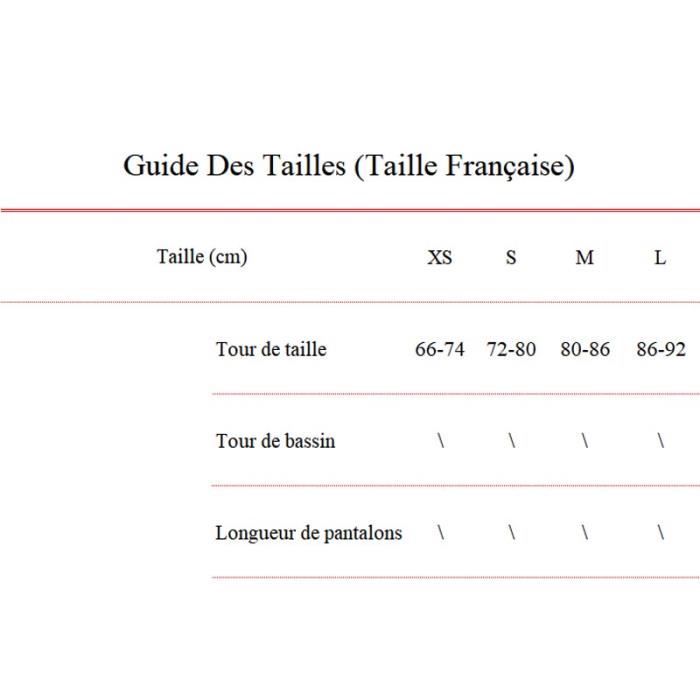 Guide taille sales slip homme