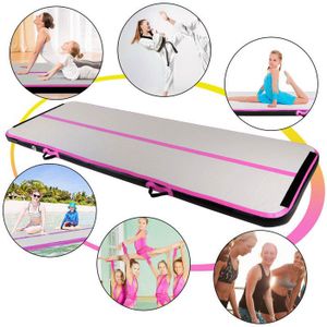 Tapis De Gymnastique Gonflable KM-Fit Airtrack – 5m X 1m X 10cm, Rouge, Avec Pompe, Neuf