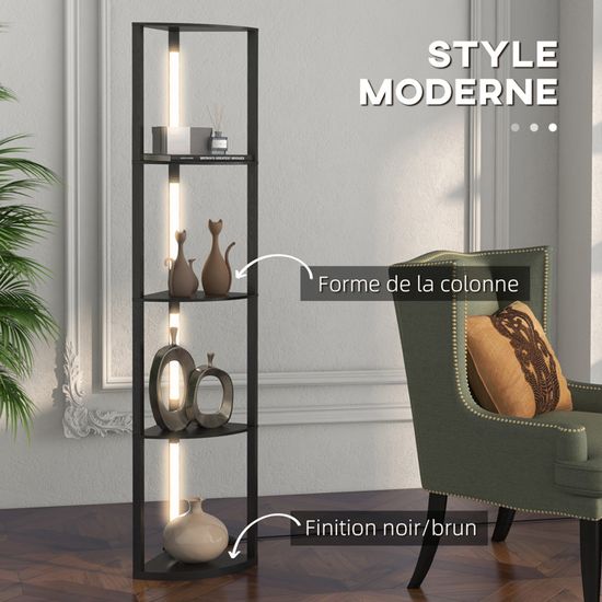 Rigel Lampadaire LED en arc de salon au design minimaliste et moderne