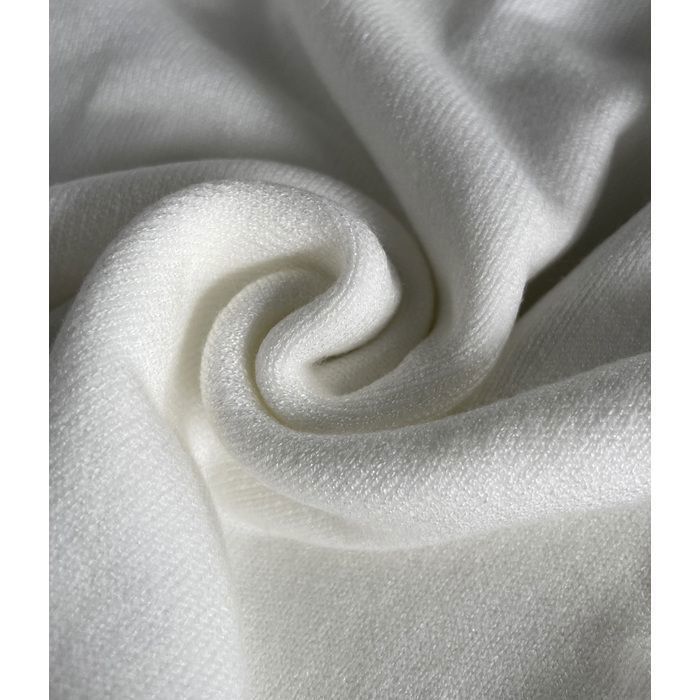 Pull Blanc En Angora Taille 44-46 - Neuf Jamais Porté - Col Montant Côtes Souples - Légèrement Fourrure - Style Doux Et Chaud Pour Femme