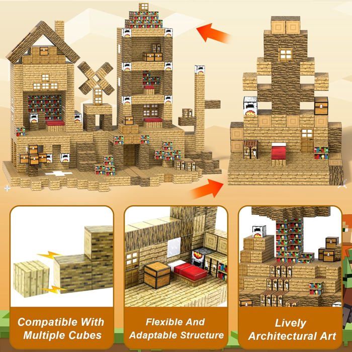 Blocs de construction magnétiques - LEHRING - 60 pièces - Thème licorne