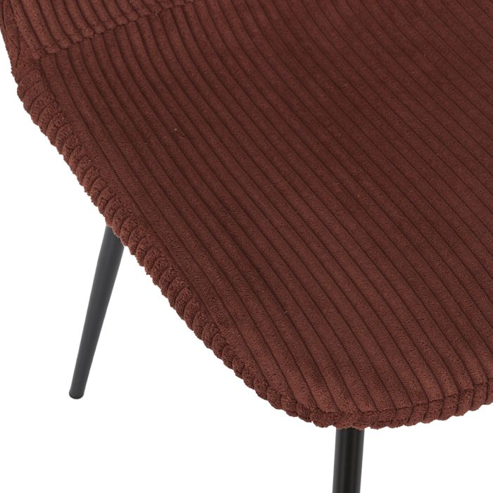 HOME DECO FACTORY Pouf Côtelé Scott - Coffre Rangement Pliable 38x38x38 Cm Terracotta - Assise Confortable
