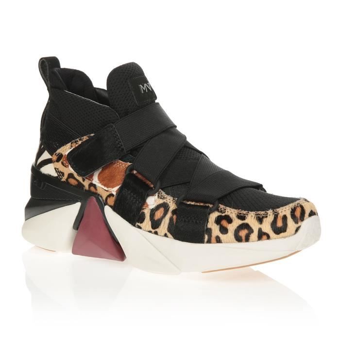 SKECHERS Baskets Montantes Diamond Boot Taylor Noir/Blanc/Imprimés Femme
