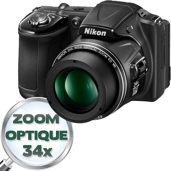 NIKON L830 - CMOS 16 MP Zoom 34x Noir Appareil photo numérique Bridge
