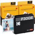 Kodak Mini 3, Imprimante Photo Portable pour Smartphones, Apple iOS et Android, 76x76 mm, Bluetooth, sans Fil, Lot de 68 Feui-0