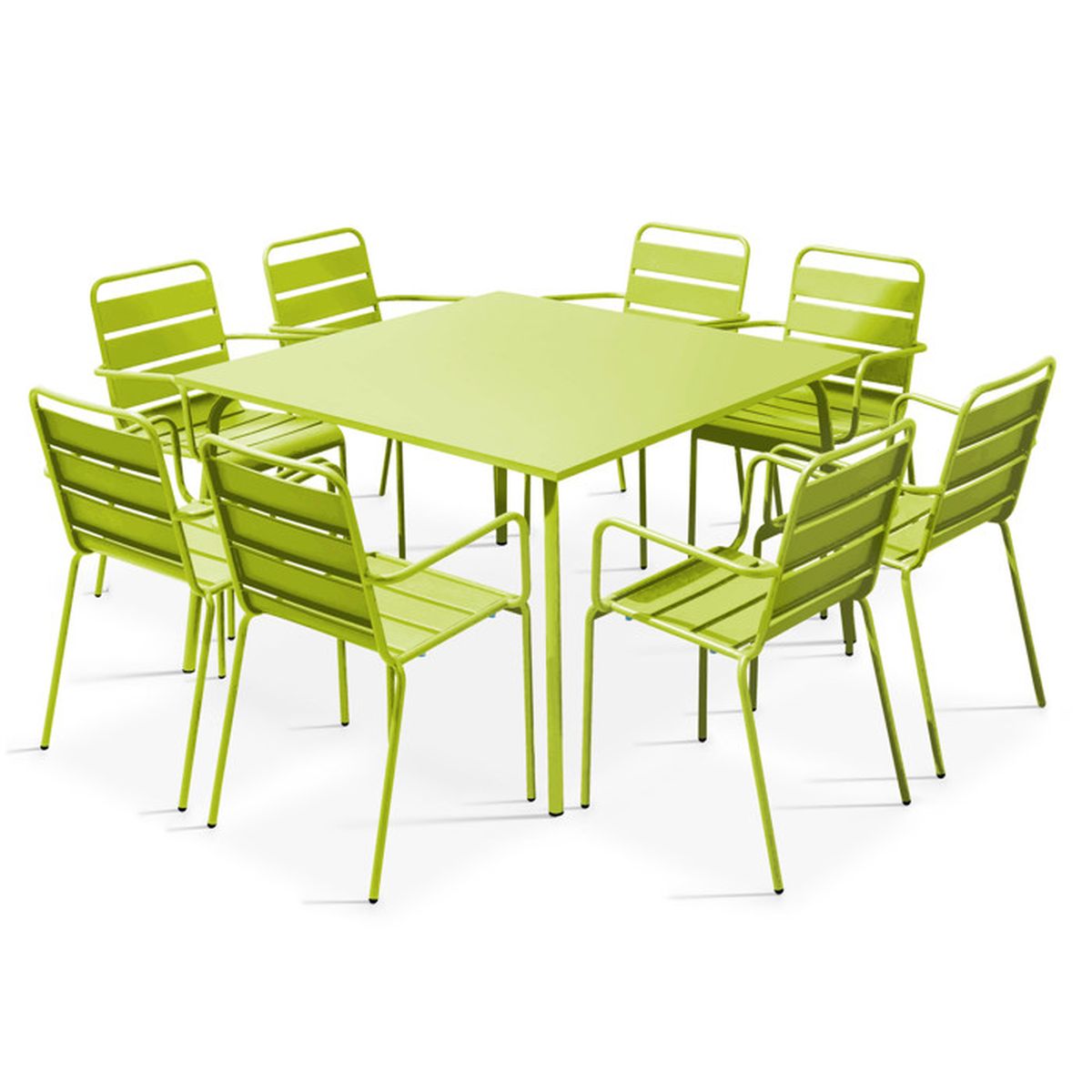 Table De Jardin Carree En Metal 120 Cm Et 8 Fauteuils En Metal Achat Vente Ensemble Table Et Chaise De Jardin Table Carree 8 Fauteuils Metal Cdiscount