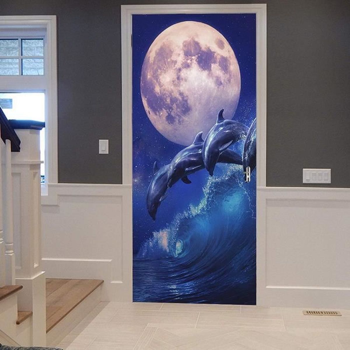 La Mer à L'ExtéRieur Du Palais Auto-Adhésif Sticker Porte