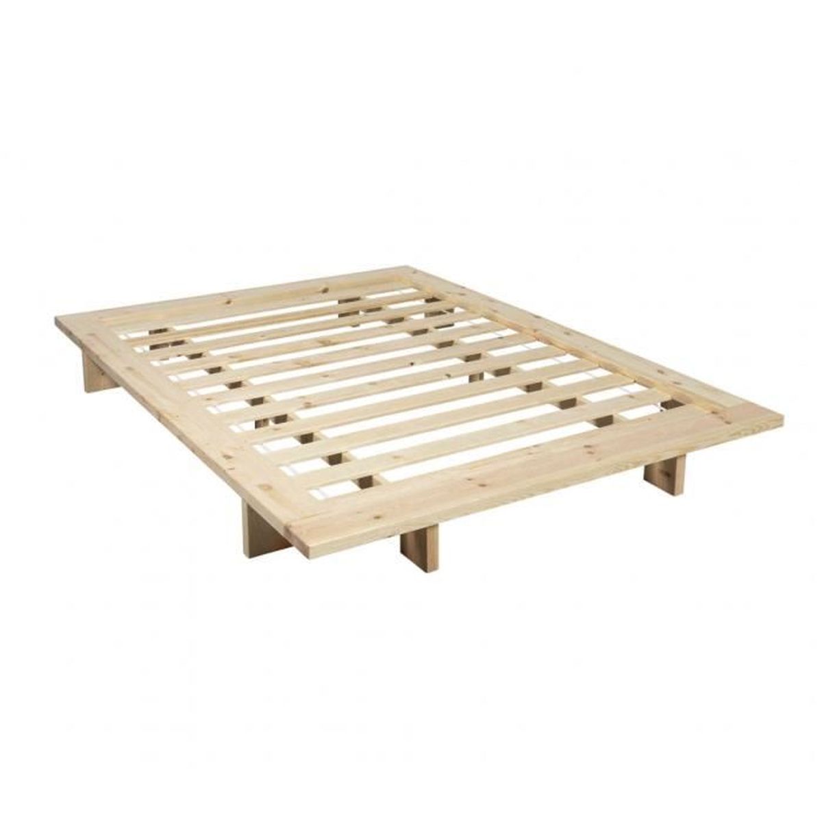 Structure Futon Japan En Bois Naturel 160x200 Terre De Nuit
