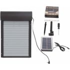 FUROKOY Volet roulant solaire en métal, contrôle du temps de porte de poulailler, réglage de l'heure, porte automatique de ferme
