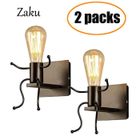 TOKIUS Zaku Applique Murale Interieur Lampe Murale Humanoïde E27 Moderne Industrielle Créative pour Salon Couloir Chambre