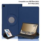 Coque pour Samsung Galaxy Tab A9+ - HOM2SEEKER - Rotation 360° - Anti-huile - Bleu - Protection maximale