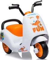 Moto Electrique Enfant 6V avec Musique Pédales, Tricycle à 3 Roues, Voiture Electrique pour Enfants 3-6 ans Blanc