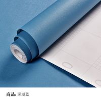 Film pour vitre,Papier peint autocollant adhésif mat en PVC, Film décoratif imperméable, couleur unie, pour - Vivid Blue-60cm x 5m