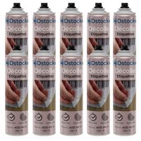 DSTOCK60 - Lot de 10 - Décolle étiquettes 400 ml, Aérosol - spray pour décoller les étiquettes, élimine colles et résidus rapidement