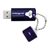 Clé USB INTEGRAL Crypto Dual - 8 Go - USB 3.0 - Bleu