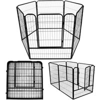Springos® Enclos pour chien modulable 6 parties Pliable 184 cm x 100 cm