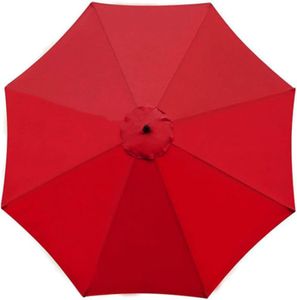 PARASOL Housse de rechange pour parasol de rechange - Anti-ultraviolet - Pour parasol extérieur - 2,7 m - 8 nervures - Rouge.[Z349]