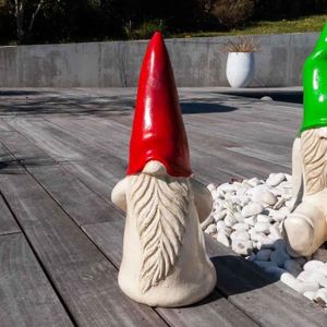 OBJET DÉCORATIF Déco moderne gnome jardin 50 cm rouge