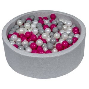 PISCINE À BALLES Piscine à balles - Velinda - 24153 - Aire de jeu - 450 balles perle, rose, gris