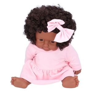 POUPÉE Fdit Poupée Reborn 12in noir bébé fille poupée afro cheveux réaliste fille africaine poupée cadeau de noël pour les