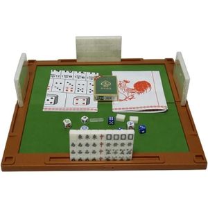 JEU SOCIÉTÉ - PLATEAU Mini Jeu De Mahjong Traditionnel Chinois Portable 