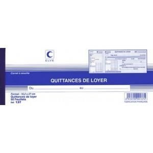 Carnet A Souche Quittances De Loyer 105 X 270 Mm Achat