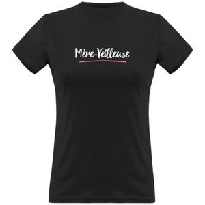 T-SHIRT tee shirt femme humour | Cadeau imprimé en France | 100% coton, 185gr |  mère-veilleuse t shirt