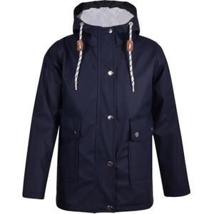 Imperméable - Trench Enfants Bleu Marin PU Imperméable Vestes Windbreaker Étanche Parka Douche Résistant Encapuchonné Filles Garçons Age 5-13 Ans