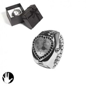 Bague Reglable Plastique Noir Montre Achat Vente Bague