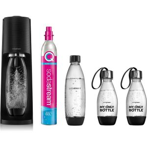 Machine à eau gazeuse Zoomyo avec bouteille en verre en design carafe  élégant - Blanc