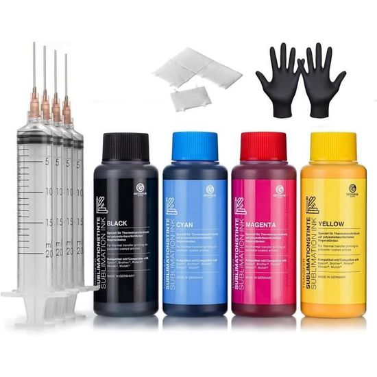 Lot De 4 Recharges D'encre éco-solvant Premium 2000ml Pour Imprimantes Mutoh - Cyan, Magenta, Jaune, Noir - Compatible Têtes Epson