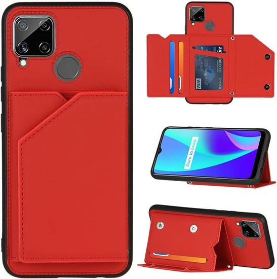 Shantime Oukitel WP28 Étui Portefeuille En Cuir Oxford Avec Coque TPU, Fermeture Magnétique, Béquille Et Fentes Cartes - Noir