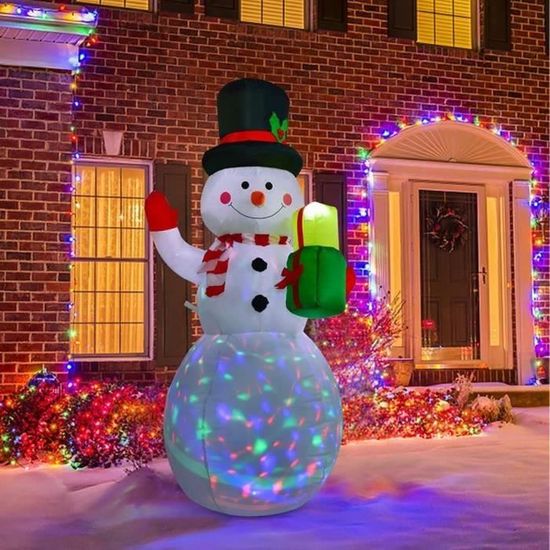 Boule De Noël Gonflable Géante 23.6 Pouces PVC - Déco Extérieur/Intérieur Avec Motif Flocon De Neige - 5