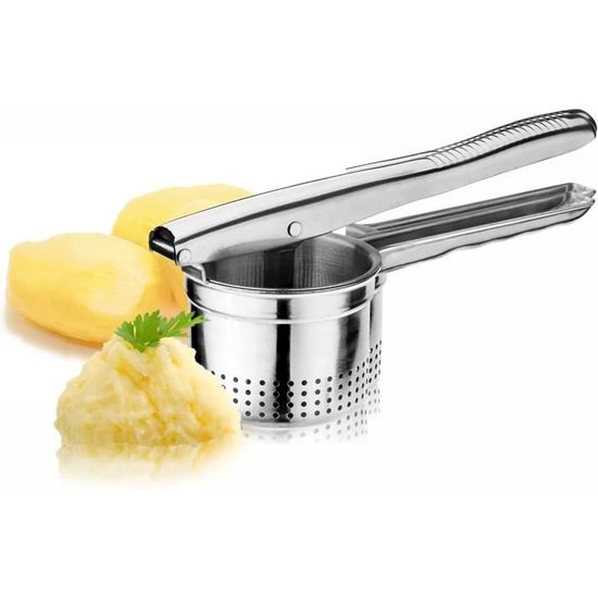 Presse-purée En Inox Professionnel - 37 Trous, Poignée Ergonomique - Pour Pommes De Terre, Légumes, Va Au Lave-vaisselle